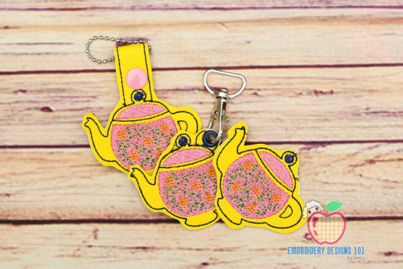 Ceramic Teapot Keyfob ITH Design Review for Small Businesses
