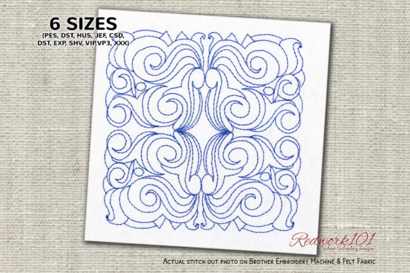 Floral Pattern Tiles Redwork Review for Boutique Sweatshirts