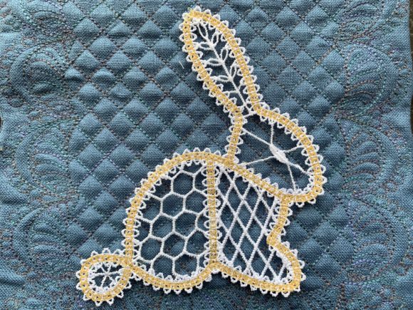 Lace Bunny: Embroidered Elegance for Small Business Branding