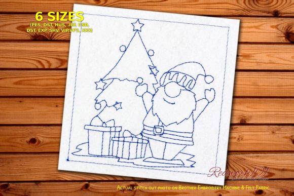 Santa Claus with Gifts Redwork: A Designer's Honest Review