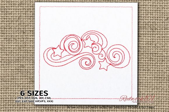 Swirls Stars Redwork: A Designer’s Gift Review
