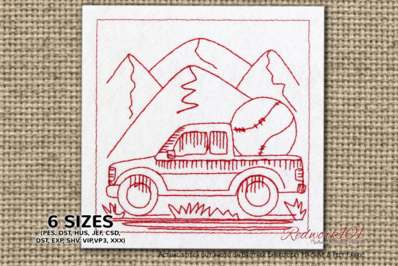Truck Carrying Baseball Redwork: A Designer's Honest Review
