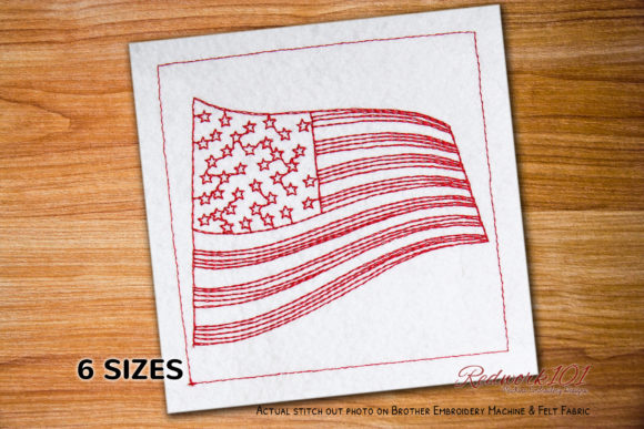 Wavy American Flag for Independence Day Embroidery Review